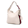 Gucci Medium Pebbled Calfskin Web Heritage Shoulder Bag Secondhand