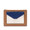 Celine Tricolor Leather Pocket Envelope Zip Clutch Secondhand