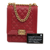 Chanel Quilted Caviar North South Boy Flap Secondhand
