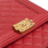 Chanel Quilted Caviar North South Boy Flap Secondhand