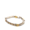 Chanel Silver Plated Enamel Logo Bracelet Secondhand