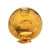 Chanel CC Gold Plated Arabesque Round Clip On Earrings Secondhand