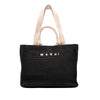 Marni Raffia Effect Nylon Embroidered Logo North West Shopping Tote Secondhand