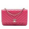 Secondhand Chanel Chevron Lambskin Trendy CC Chain Wallet on Chain
