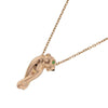Cartier 18K Rose Gold Onyx and Tsavorite Garnet Panthère de Cartier Pendant Necklace Secondhand