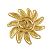 Chanel CC Gold Plated Sun Motif Brooch Secondhand