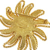 Chanel CC Gold Plated Sun Motif Brooch Secondhand