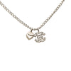Chanel CC Brass and Strass Mini Heart Pendant Necklace Secondhand