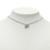 Chanel CC Brass and Strass Mini Heart Pendant Necklace Secondhand
