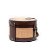 Celine Medium Raffia and Calfskin Triomphe Tambour Vanity Bag Secondhand