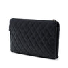 Chanel CC Quilted Caviar Double Pocket Zip Pouch Secondhand