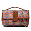 Fendi Printed Satin and Suede Double F Baguette Satchel Secondhand