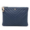Chanel Medium Chevron Caviar Ancient Greek Charms O Case Clutch Secondhand