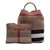 Burberry Medium Mega Check Canvas Ashby Bucket Bag Secondhand