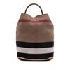 Secondhand Burberry Medium Mega Check Canvas Ashby Bucket Bag