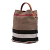 Secondhand Burberry Medium Mega Check Canvas Ashby Bucket Bag