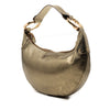 Gucci Medium Metallic Leather Bamboo Ring Hobo Secondhand