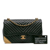 Chanel Calfskin Chevron Rock The Corner Flap Secondhand