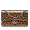 Chanel Medium Classic Striated Patent Double Flap Secondhand