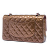 Chanel Medium Classic Striated Patent Double Flap Secondhand