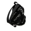 Balenciaga Small Faux Fur Diagonal Logo Everyday Backpack Secondhand