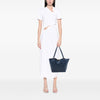 Burberry Small Elephant Embossed Calfskin Check Canterbury Tote Secondhand