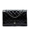 Secondhand Chanel CC Quilted Patent Clutch With Chain