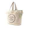 Chanel CC Terry Cloth Fringed Beach Tote Set Secondhand