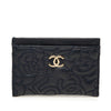 Chanel CC Embossed Lambskin Camellia Card Holder Secondhand