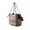 Burberry Small Haymarket Check Coated Canvas and Calfskin Canterbury Tote Secondhand