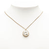 Chanel CC Gold Plated Resin and Strass Clear Dome Hologram Glitter Pendant Necklace Secondhand