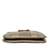 Gucci Metallic Calfskin Bamboo Ring Chain Shoulder Bag Secondhand
