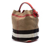Secondhand Burberry Medium Mega Check Canvas Ashby Bucket Bag