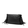 Saint Laurent Chevron Sheepskin Monogram Fringe Crossbody Secondhand