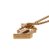 Louis Vuitton Gold Plated Enamel LV Iconic Pendant Necklace Secondhand
