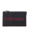 Ferragamo Leather Logo Clutch Secondhand