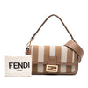 Fendi Pequin Canvas Baguette Satchel Secondhand
