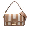 Fendi Pequin Canvas Baguette Satchel Secondhand
