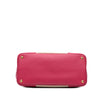 Secondhand Prada Large Saffiano Trimmed Canapa Double Satchel