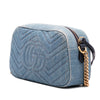 Gucci Small GG Marmont Embroidered Matelasse Denim Crossbody Secondhand