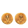 Chanel CC Gold Plated Round Clip On Earrings Secondhand