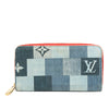 Louis Vuitton Monogram Denim Patchwork Zippy Long Wallet Secondhand