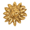 Chanel CC Gold Plated Lion Head Sun Brooch Secondhand