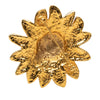 Chanel CC Gold Plated Lion Head Sun Brooch Secondhand