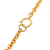 Chanel CC Gold Plated Ribbon Cross Pendant Necklace Secondhand