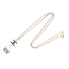 Chanel CC Gold Plated Enamel Flap Bag Pendant Necklace Secondhand