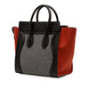 Celine Mini Tricolor Felt Wool and Calfskin Luggage Tote Secondhand