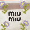 Miu Miu Leather Trimmed Embroidered Mesh Top Handle Bag Secondhand