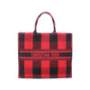 Dior Large Canvas Plaid Oblique Tote Secondhand