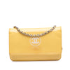 Chanel CC Patent Wallet On Chain Secondhand